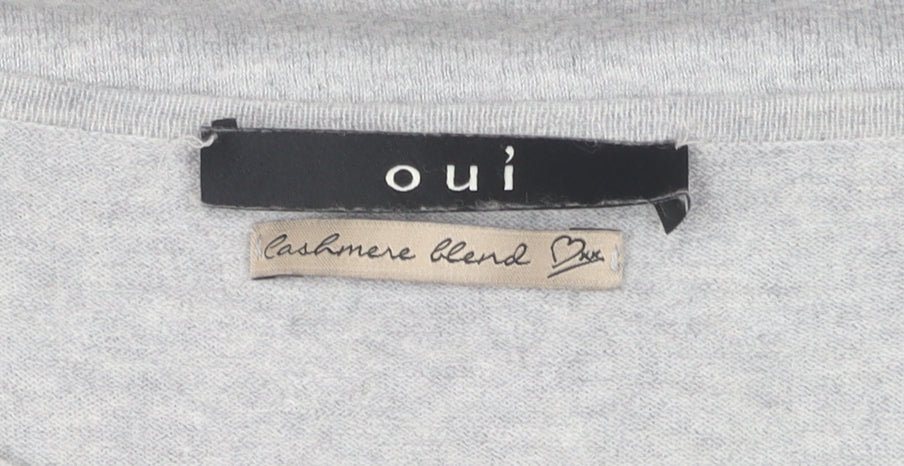 Oui Women's Grey Pullover Jumper Size 16