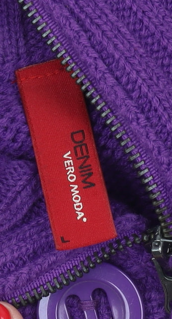 Vero Moda Women's Purple Full Zip Jumper - Size L