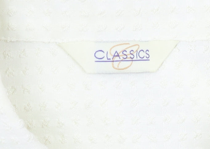 Classics Women’s Ivory Button-Up 3/4 Sleeve Shirt