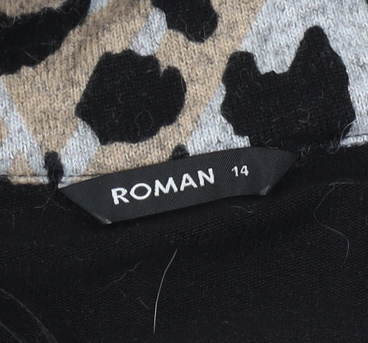 Roman Women's Animal Print Pullover Jumper, Size 14