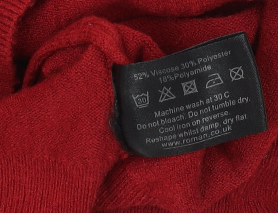 Roman Women's Red Pullover Jumper Size 14