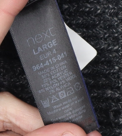 Next Women's Grey High Neck Knit Pullover Jumper L