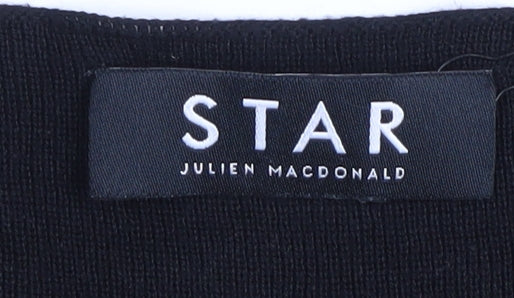 Star Black Studded Tunic Jumper Women Size 12