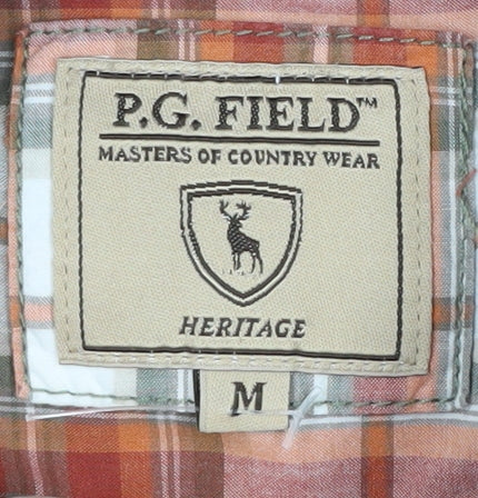 P.G. Field Men's Multicoloured Check Short Sleeve Shirt - M