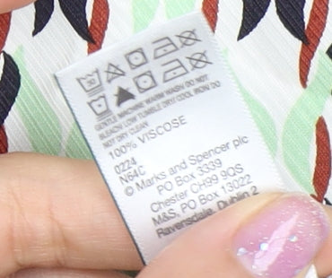 Marks & Spencer Women's Multicoloured Blouse Size 16