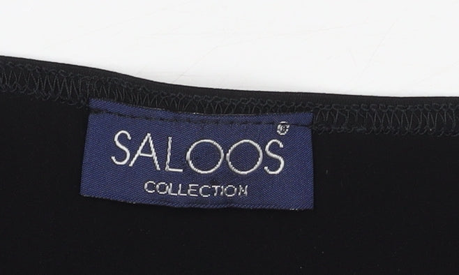 Saloos Women’s Black Tunic Blouse with Beaded Accents