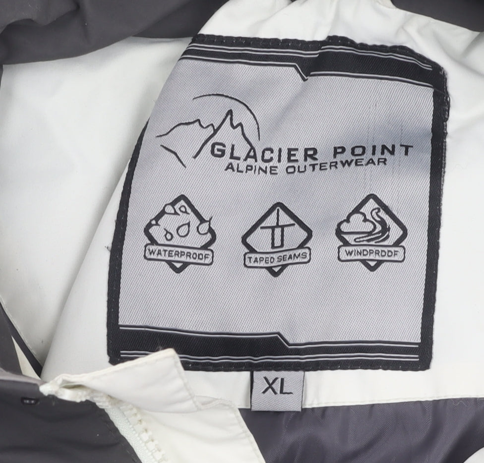 Glacier Point Men's Grey XL Waterproof Puffer Jacket