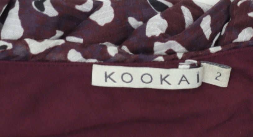 Kookai Women's Purple Animal Print Top Size 2