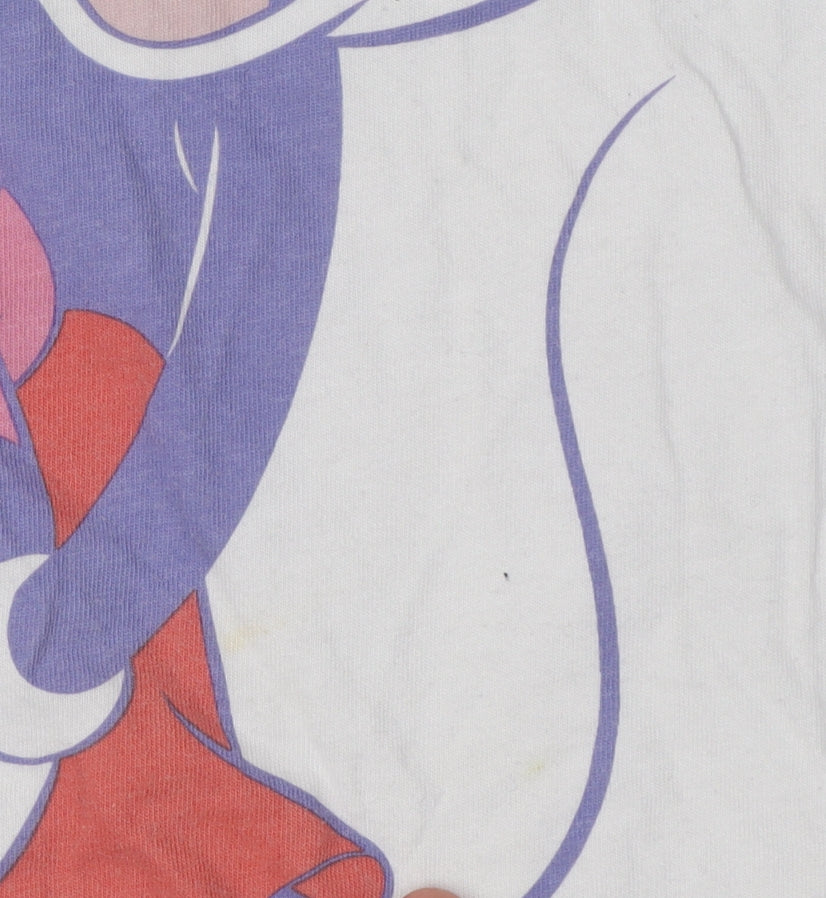 Additional view of Disney girls’ white t-shirt 12-13y mickey & minnie graphic