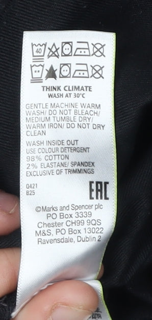 Marks & Spencer Men's Black Regular Fit Trousers 36