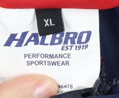 Halbro Men's Blue XL Polyester Windbreaker Jacket