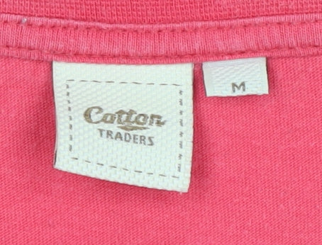 Cotton Traders Red V-Neck Unisex T-Shirt M