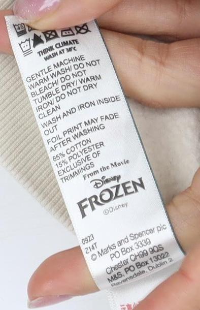 Marks & Spencer Girls Beige Frozen Hoodie Pullover