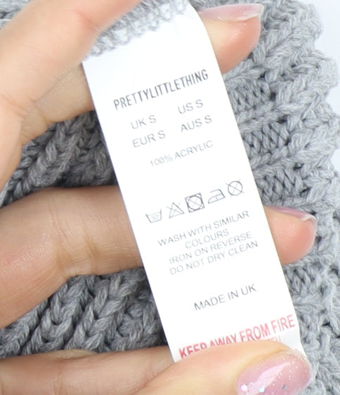 PrettyLittleThing Women's Grey High Neck Pullover Jumper