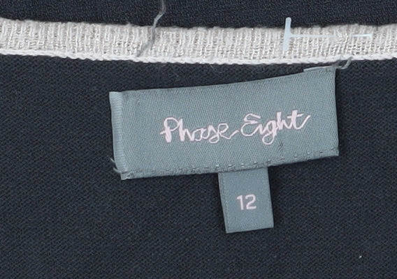 Phase Eight Women's Black Beige Shift Dress, Size 12