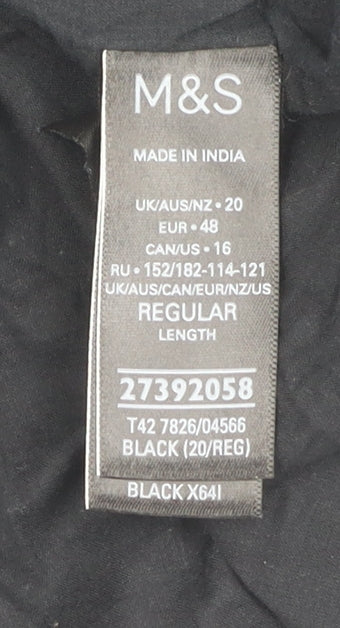 Marks & Spencer Women's Black Shift Dress Size 20