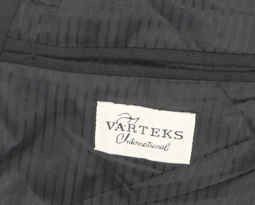 Varteks Men's Black Double-Breasted Tuxedo Blazer 42l