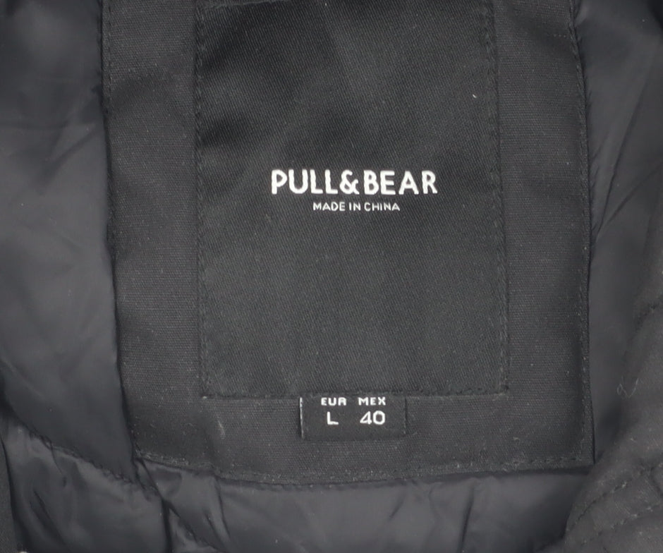 Pull & Bear Men's Black Anorak Jacket L