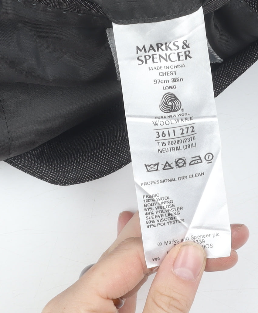 Marks & Spencer Men's Grey 38L Blazer