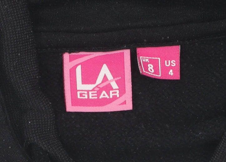 LA Gear Women's Black Pullover Hoodie Size 8