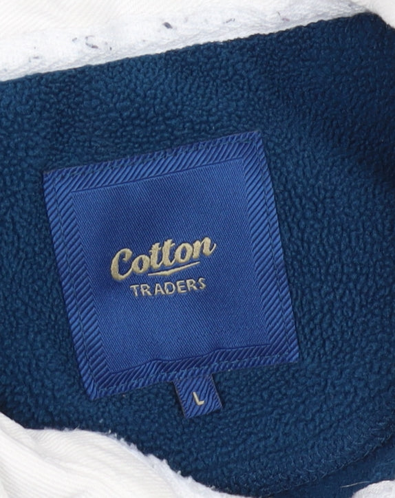 Cotton Traders Men's Blue Sweatshirt L Fleece