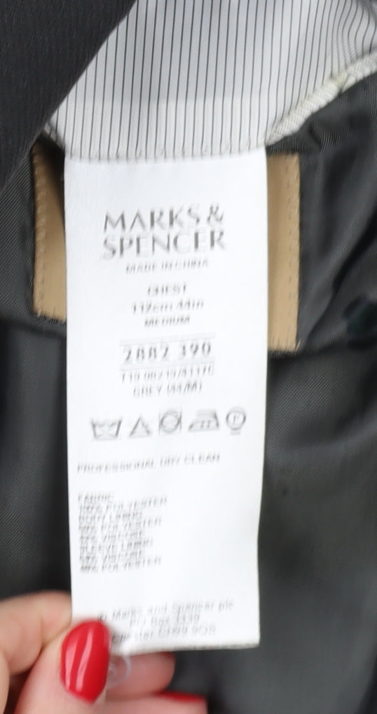 Marks & Spencer Men's Grey Blazer Jacket, Medium