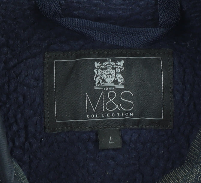 Marks & Spencer Men's Blue Basic Jacket, Size L