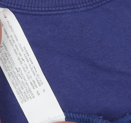 Pull&Bear Men's Blue Graphic Print Pullover Sweatshirt S