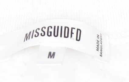 Missguided Women's Love Logo White Sweatshirt M