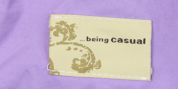 Being Casual Women's Purple Rain Coat Jacket, Size 12