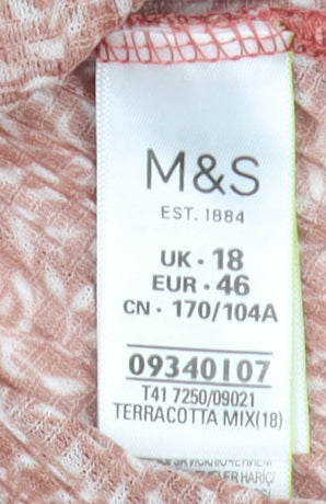 Marks & Spencer Women's Multicoloured Floral Blouse Size 18