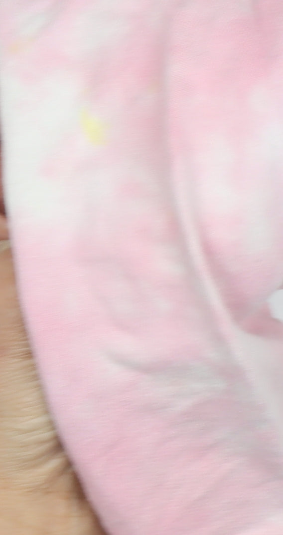 Additional view of DKNY girls’ pink star tie-dye hoodie, 4 years, casual pullover