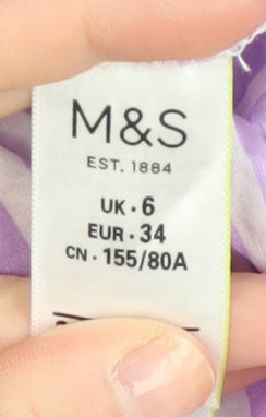 Marks & Spencer Women's Striped Button-Up, Size 6