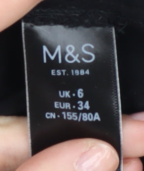 Marks & Spencer Women's Black Blouse Size 6