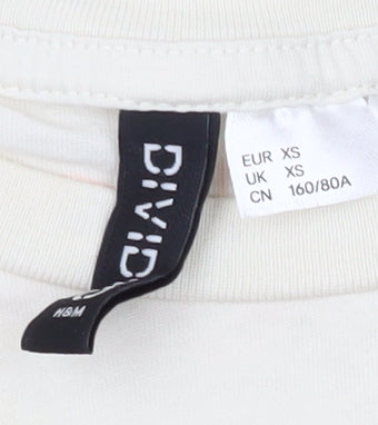 H&M Unisex Ivory XS Basic T-Shirt