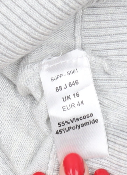 Brand and care label for Kaleidoscope Women's Grey Boat Neck jumper