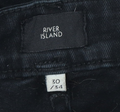 River Island Men's Black Skinny Jeans Size 30