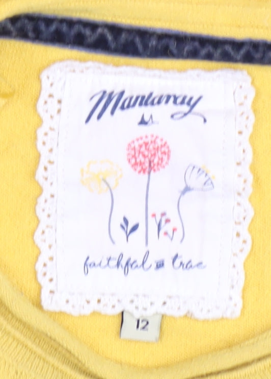Mantaray Women's Yellow Pullover Jumper, Size 12