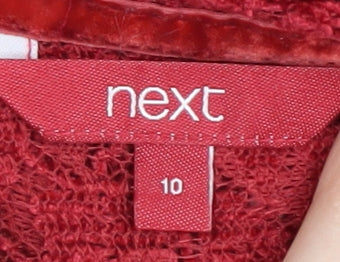 Next Women’s Red Lace Pullover Jumper Size 10