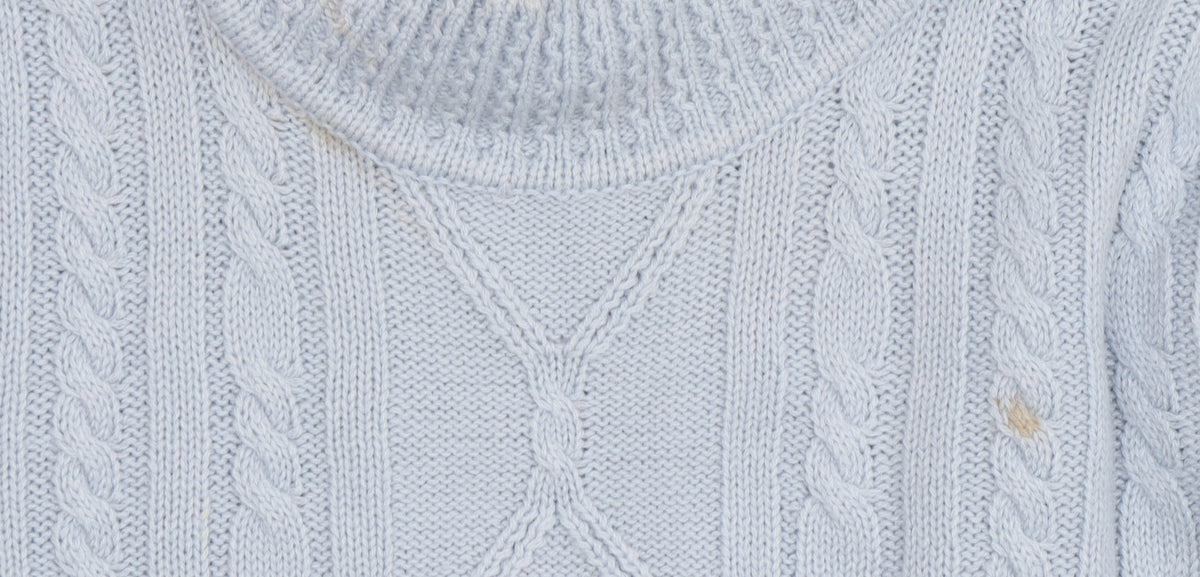 Daxon Women's Blue Cable-Knit Pullover Jumper Size 18
