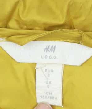 H&M Women's Yellow Puffer Jacket Size S