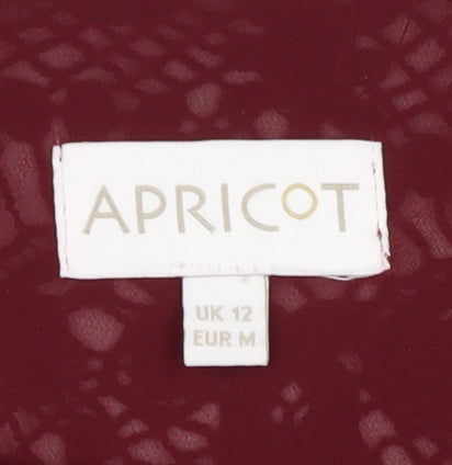 Apricot Women’s Red Lace Cropped Blouse Size 12