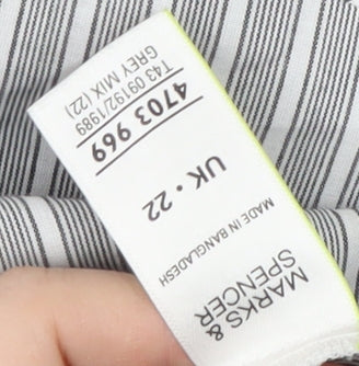 Marks & Spencer Women's Grey Button-Up Size 22