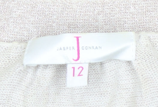 Jasper Conran Women's Ivory V-Neck Cardigan Size 12