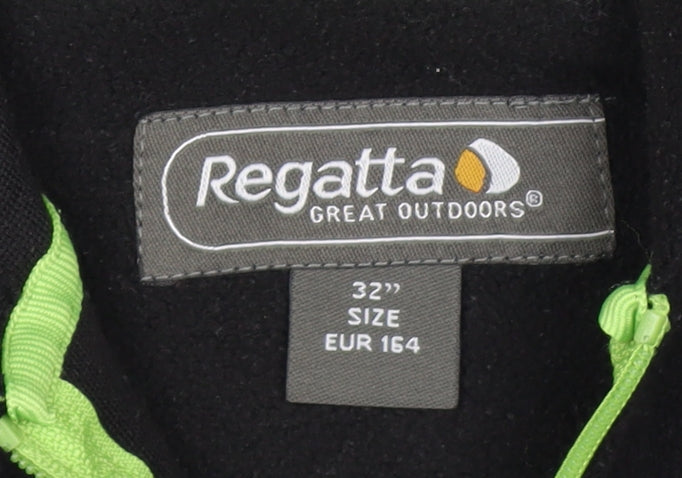 Regatta Teens Black Fleece Jacket Full Zip Size 34