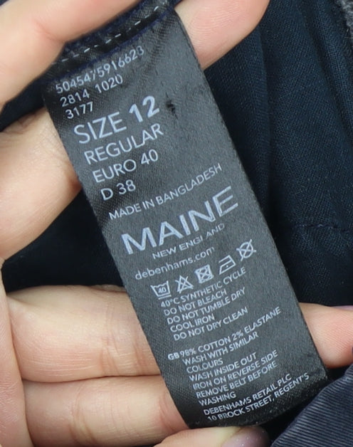 Maine New England Women's Black Chino Trousers Size 12 - Casual Wear