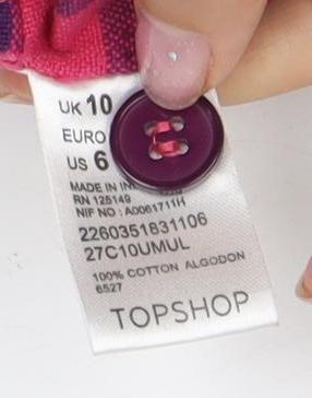 Topshop Women's Multicoloured Mini Check Skirt Size 10