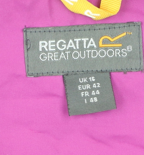 Regatta Women's Purple Rain Coat Jacket - Size 16
