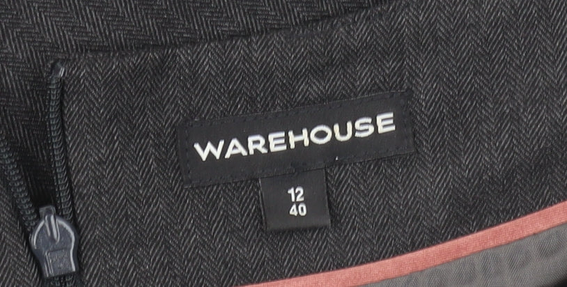 Warehouse Women's Grey Pencil Dress Size 12