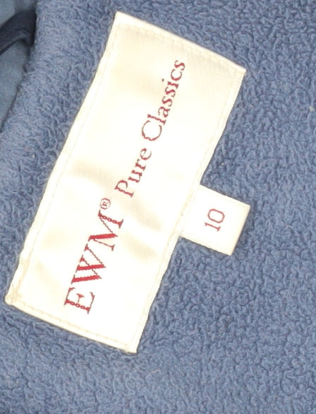 EWM Blue Hooded Parka Women's Jacket Size 10